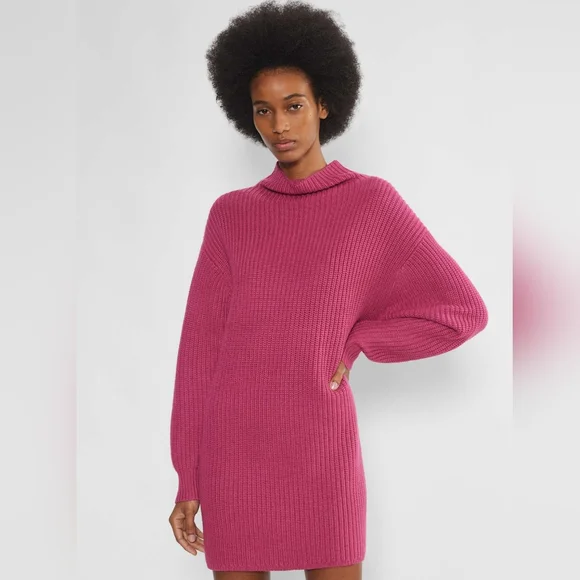 Aritzia Montpellier Pink Xl Sweater Dress - Picture 2 of 16